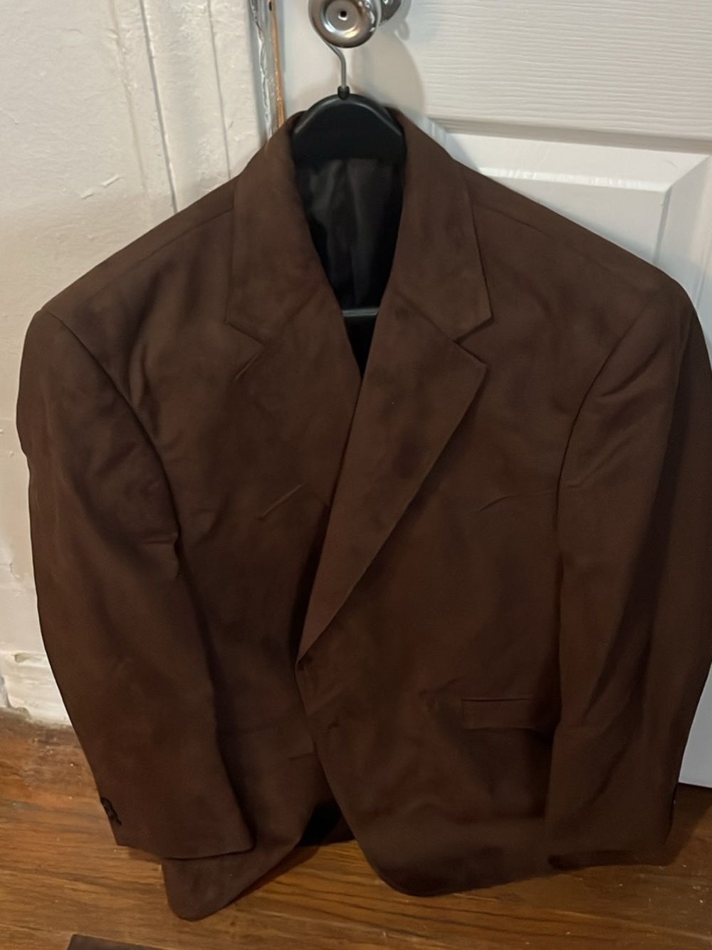 Men's Brown Microsuede Sport Coat - Classic Notch Lapel